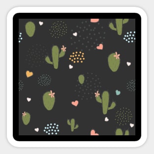 Cactus Pattern Sticker